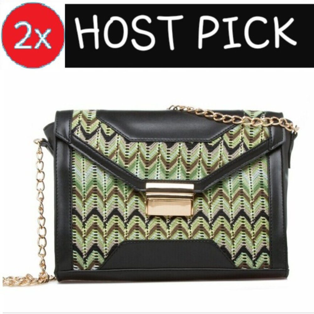 NWT!  Scene by ShoeDazzle Green Shoulder Bag "Tripoli"